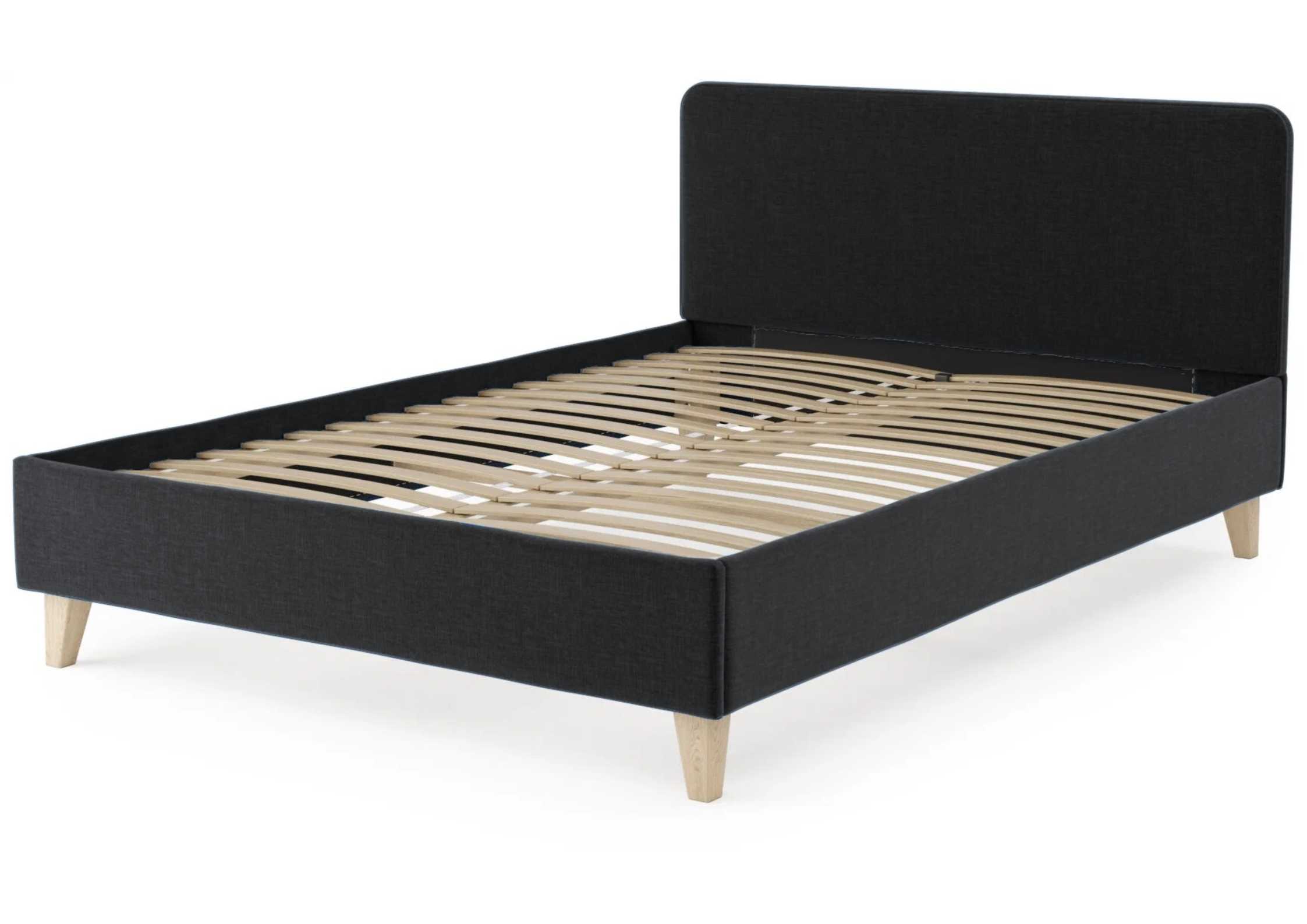 Czarne łóżko 140x200cm